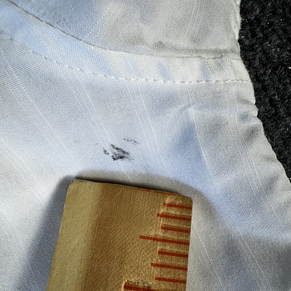 Bamboo Cay Marlin Men's L Embroidered Fishing Casual Button Up Shirt Beige White - Picture 8 of 9